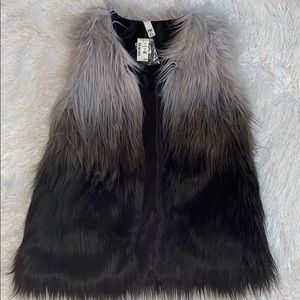 Ombré Faux Fur Vest NWT